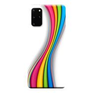 Kılıf Merkezi 287 Samsung Galaxy S20 Plus SM-G985F Renk Dalgası Baskılı Silikon Kılıf