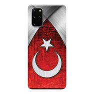Kılıf Merkezi 378 Samsung Galaxy S20 Plus SM-G985F Türk Bayrağı Baskılı Silikon Kılıf