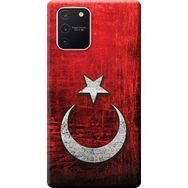 Kılıf Merkezi 383 Samsung Galaxy S10 Lite SM-G770F Türk Bayrağı Baskılı Silikon Kılıf