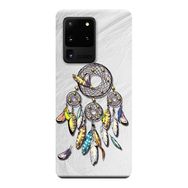 Kılıf Merkezi 569 Samsung Galaxy S20 Ultra SM-G988B Renkli Tüyler Baskılı Silikon Kılıf