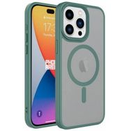 Kilifplus iPhone 15 Pro Max (6.7) Mat Arka Yüzey Wireless Şarj Özellikli Zore Flet Magsafe Kapak Yeşil Kılıf