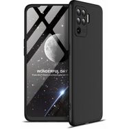 Kilifplus Oppo Reno 5 Lite 3 Parçalı 360 Tam Korumalı Rubber AYS Kapak Siyah Kılıf