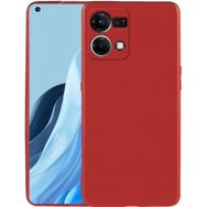 Kilifplus Oppo Reno 7 İnce Mat Esnek Silikon Kırmızı Kılıf
