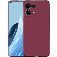 Kilifplus Oppo Reno 7 İnce Mat Esnek Silikon Mürdüm Kılıf