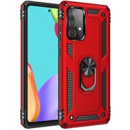 Kilifplus Samsung Galaxy A13 4G Zırhlı Standlı Mıknatıslı Tank Kapak Kırmızı Kılıf