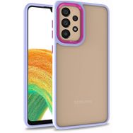 Kilifplus Samsung Galaxy A33 5G Electro Silikon Renkli Flora Kapak Lila Kılıf