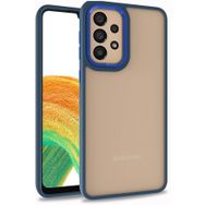 Kilifplus Samsung Galaxy A33 5G Electro Silikon Renkli Flora Kapak Mavi Kılıf