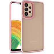 Kilifplus Samsung Galaxy A33 5G Electro Silikon Renkli Flora Kapak Rose Gold Kılıf
