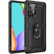 Kilifplus Samsung Galaxy A72 Zırhlı Standlı Mıknatıslı Tank Kapak Siyah Kılıf