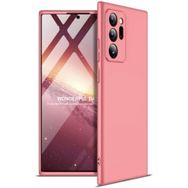 Kilifplus Samsung Galaxy Note 20 Ultra 3 Parçalı 360 Tam Korumalı Rubber AYS Kapak Rose Gold Telefon Kılıfı