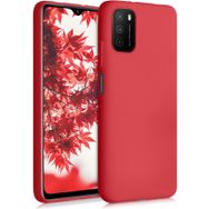 Kilifplus Xiaomi Poco M3 Kırmızı İnce Mat Esnek Silikon Kılıf