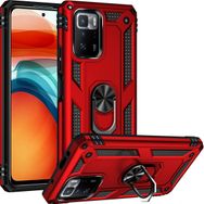 Kilifplus Xiaomi Poco X3 GT Zırhlı Standlı Mıknatıslı Tank Kapak Kırmızı Telefon Kılıfı