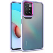Kilifplus Xiaomi Redmi 10 Lila Electro Silikon Renkli Flora Kapak Kılıf