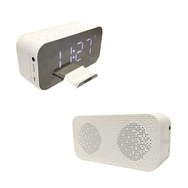 Kimiso K-10 Bt/sd/aux/fm Beyaz Şarjlı Ekranlı Masa Saati Müzik Kutusu