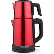 King KCM331 Tea Pro Inox Kırmızı Çay Makinesi