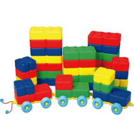 King Kids 40 Parça Arabalı Tuğla Blok