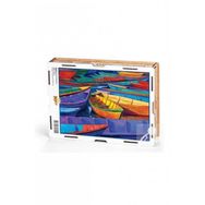 King Of Puzzle 500 Parça Ob08d Renkli Kayıklar Ahşap Puzzle