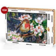 King Of Puzzle Ağaçta Kızılgerdan Kuşu 1000 Parça Puzzle