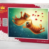 King Of Puzzle Kediler 2000 Parça Puzzle