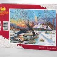 King Of Puzzle Kış ve Köy 2000 Parça Puzzle