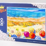 King Of Puzzle Plaj ve Renkli Şemsiyeler 500 Parça Puzzle