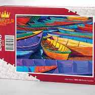 King Of Puzzle Renkli Kayıklar 2000 Parça Puzzle