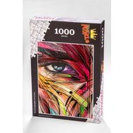 King Of Puzzle Renkli Yüz 1000 Parça Puzzle