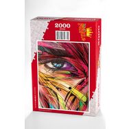 King Of Puzzle Renkli Yüz 2000 Parça Puzzle