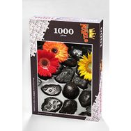 King Of Puzzle Zen Taşları ve Çiçekler 1000 Parça Puzzle
