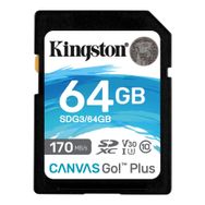 Kingston SDG3-64 GB SDXC Canvas Go Plus 170R C10 UHS-I U3 V30 Hafıza Kartı