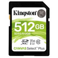 Kingston SDS2 512GB SDXC Canvas Select Plus 100R C10 UHS-I U3 V30 Sd Hafıza Kartı