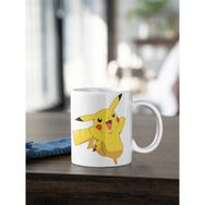 Kio Tasarım Pikachu Pokemon Çizgi Film Karakter Baskılı Beyaz Kupa