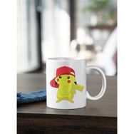 Kio Tasarım Pokemon Pikachu Karakteri Şapka Baskılı Beyaz Kupa