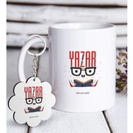 Kişiye Özel Anahtarlık ve Mesleki Yazar Beyaz Kupa