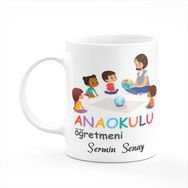 Kişiye Özel Anaokulu Öğretmeni Kupa Bardak