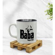Kişiye Özel Baba Godfather Tasarımlı İçi Siyah Renkli Model 5 Kupa