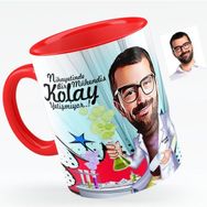 Kişiye Özel Bay Kimya Mühendisi Karikatürlü Kırmızı 1 Kupa Bardak