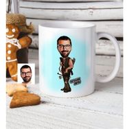 Kişiye Özel Bay Okçu Karikatür Beyaz Kupa Bardak