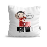 Kişiye Özel Çince Öğretmeni Saten Yastık