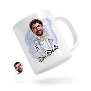 Kişiye Özel Erkek Göz Doktoru Karikatürlü Beyaz Kupa