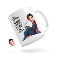 Kişiye Özel Erkek Her Şey Yolundaymış Gibi Karikatürlü Beyaz Kupa