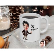 Kişiye Özel Erkek X Kuşağıyım Karikatürlü Beyaz Kupa Bardak