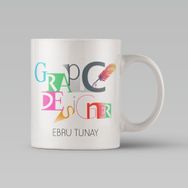 Kişiye Özel Grafik Tasarımcı Temalı-1 Beyaz Kupa Bardak