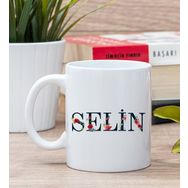 Kişiye Özel İsim Yazılı Beyaz Kupa Bardak