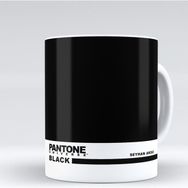 Kişiye Özel İsimli Pantone Black Beyaz Kupa Bardak