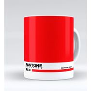 Kişiye Özel İsimli Pantone Red Beyaz Kupa Bardak