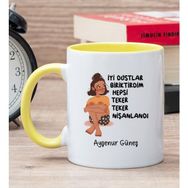Kişiye Özel İyi Dostlar Biriktirdim Sarı Kupa