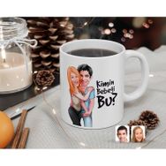 Kişiye Özel Sevgililer Kimin Bebeği Bu Karikatürlü Beyaz Kupa Bardak