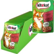 Kitekat Sığır Etli Yetişkin Kedi 24x100 gr Yaş Mama