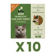 Kito Fresh Tavuk Etli 10x85 gr Yetişkin Kedi Maması